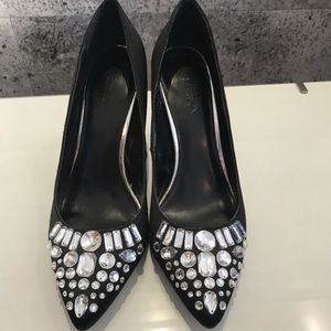 Rhinestone black heels